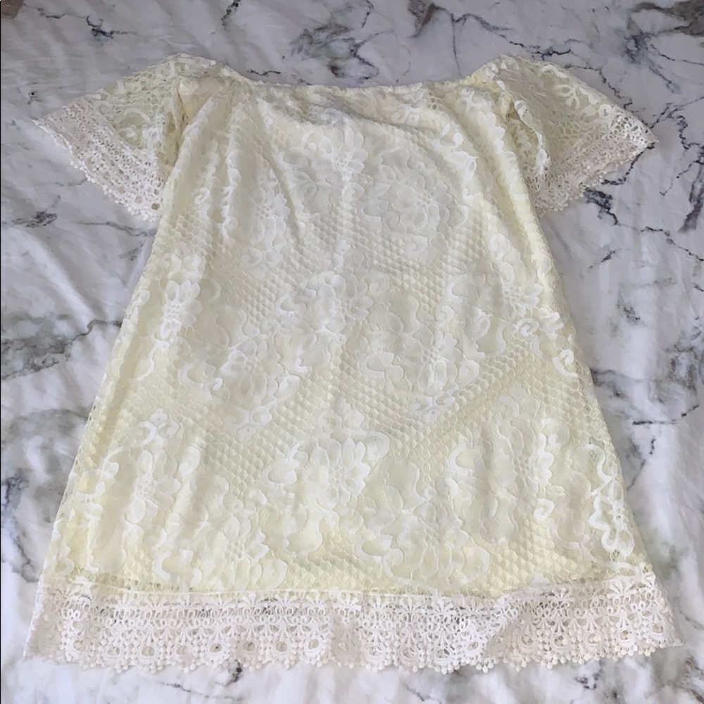 Cream lace dress